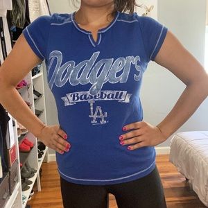 Dodgers baseball bling tee